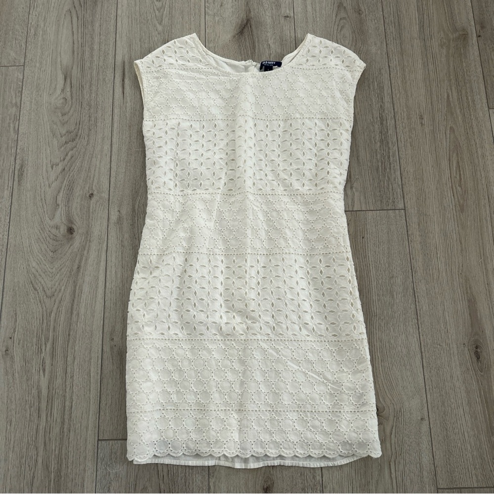 Old Navy White Eyelet Mini Dress